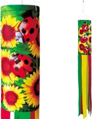 Ladybug Windsock 40 Inch Durable Outdoor Hanging Decoration for Yard Garden Pati