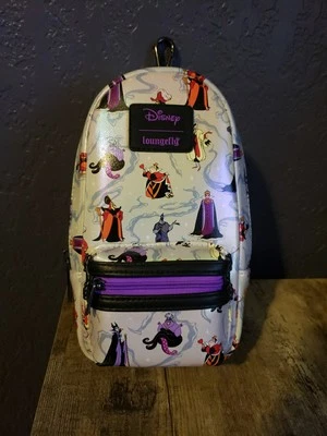 Loungefly Disney Villains Iridescent Stationery Mini Backpack Pencil Case Bag