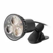 Black Round Head White 3 LEDs Light Clip On USB 2.0 Cable Lamp for Notebook PC