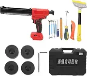 XTevu Cordless Caulking Gun (800N), 6-Level Speed Sealant Applicator and Electric Caulk Dispenser, Battery Powered Glue Gun with LED Light, for Sealing and Grouting