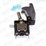ON/OFF SPST 3P BLUE ILLUMINATED TOGGLE SWITCH w/CHROME COVER #662051/665012