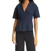 Rag & Bone Victorine Collarless Front Button Top NWT Small