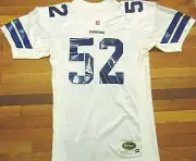 VINTAGE WILSON ATHLETIC NFL DALLAS COWBOYS DEXTER COAKLEY AUTOGRAPHED JERSEY 46