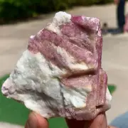 151G Natural Red tourmaline with quartz crystal cluster mineral specimen