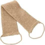 Large Natural Exfoliating Hemp Back Scrubber for Shower for Men and Women - Deep Clean & Invigorate Your Skin - Machine Wash and Dry - Double Sided Available (Brown, 10x60CM)