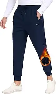 [MoFiz] Men's Hiking Pants Winter Fleece Windbreak Joggers Pant Warm Running Pants Active Casual Pull-On Trousers