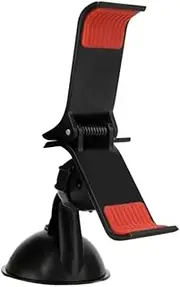 jojofuny 360degree Rotatable Car Phone Holder with Strong Suction Cup Windshield Mount for All and Tablets Viewing Angle Slip Pads Detachable Clip Black