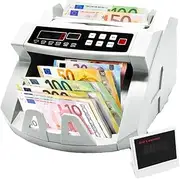 Professional Banknote Counter with Counterfeit Detector and Double LED Display