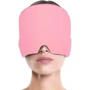 Migraine Relief Cap-Ice Hats for Migraines, Headache Relief Cap for Tension Puffy Eyes Pink