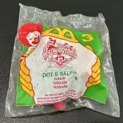 1994 Mc Donald's Happy Meal Animaniacs Stretchers Dot & Ralph Vehicle Toy New