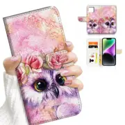 ( For iPhone 11 ) Wallet Flip Case Cover AJ26033 Flower Owl