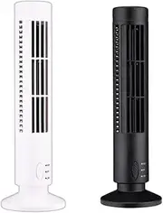 Tower Fan Mini Desktop Bladeless Fan, Student Office Home Vertical Desktop Fan, Suitable for Home Office and Bedroom