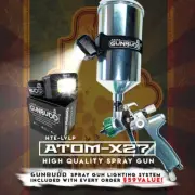 ATOM X27 LVLP Car Auto Spray Gun W/ Regulator & Nozzle Tip Kits w/ FREE GUNBUDD!