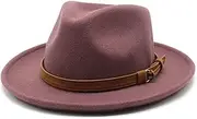 [Hcclijo] Wool Felt Fedoras Hats Adult Men Trilby Cap Winter Formal Jazz Dress Hat