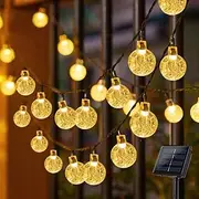 1pc 5M-30LED Outdoor Solar Bubble Ball Light String, Ground Insertion Light String, Outdoor Waterproof ,Halloween Decorations Lights Outdoor, Waterproof Solar