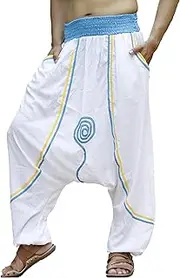[Sarjana Handicrafts] Men Harem Pants Mos Crepe Yoga Trousers Hippie Genie
