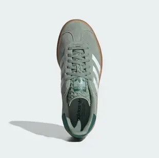 adidas Gazelle Bold 女款 厚底 壓紋字體 灰綠色 ID6998/ 23 cm