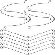 Isslly 10Pcs Spring Clips for Recessed Light Fixtures, Metal Torsion Spring Clips, Spring Clip Replacements for Bathroom Fan, Ceiling Exhaust Fan, Shower Recessed Lighting Trim -Silver