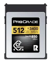 ProGrade Digital CFexpress 4.0 Type B GOLD 512GB Memory Card (Max Read 3400MB/s