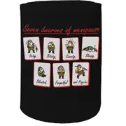 Alcohol Fishing Stubby Holder - Seven Dwarves Of Menopause - Funny Novelty Birthday Gift Joke Beer Can Bottle