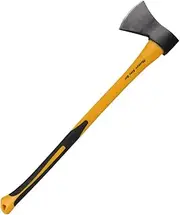 Monkey King Bar-35 in Long Axe with Fiberglass Handle-Protective Carrying Sheath Included(Yellow/Black)