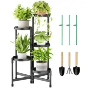 5 Tier Metal Plant Stand Indoor, Rotatable Corner Plant Shelf Outdoor, Tiered...