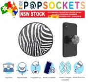 PopSockets Pop Socket Premium Zebra Embossed Metal Phone Stand Holder Mount