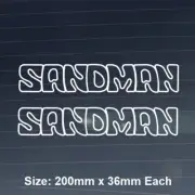 2x SANDMAN PANEL VAN UTE Sticker Decal 200mm Holden Surf HJ HX HZ Vinyl Cut