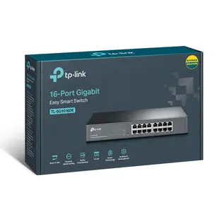 公司貨~TP-LINK TL-SG1016DE 16-Port Gigabit 簡易智慧型 交換器 VLAN 網路監控