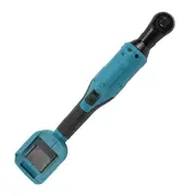 130nm Electric Ratchet Wrench 1/2Inch Right Angle Ratchet for 18V Battery Hand Tools Wrench 800r/Min Blue