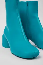 Niki Blue leather boots for women