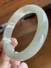 Authentic 54mm Burmese Jadeite Bangle Bracelet - Grade A, Unprocessed 天然A貨翡翠手鐲