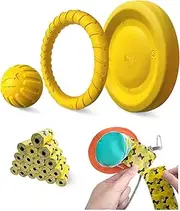 Fizzest Dog Flying Disc Toy， Soft Indestructible Dogs Flying Disc Pack ，for Aggressive chewers Medium Large Dog (Flying Disc Set 1 Box)