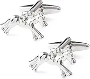 [Clinks Australia] "Melbourne Cup" Horse Racing Silver Cufflinks