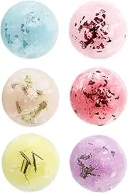 Shower Balls for Women,Fizzy Shower Ball Set - Set of 6 Shower Balls for Girls Women, Natural Bubble Shower Bath Ball, Nourishing Ball