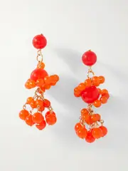 [Completedworks] Completedworks - Recycled Gold Vermeil Agate Earrings - Red - One size One size Red