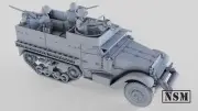 NSM U.S. Army M3A1 Halftrack, 1/56th Scale, 28mm For Bolt Action.Includes free m