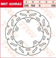 TRW Lucas Brake disc MST429RAC,rigid