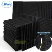 12 PACK 12"X12"X1" Acoustic Foam Panel Wedge Studio Soundproofing Wall Tiles