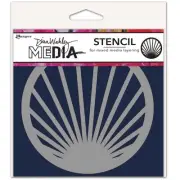 3 Pack - Dina Wakley Media Stencils 5"X5"-Burst Coaster - MDSN-1GJ38
