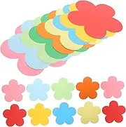Tofficu 10packs Flower Shape Paper Cutouts for Boy Girl Crafts Decorative Cutouts for Classroom Nursery for Creative Art Projects