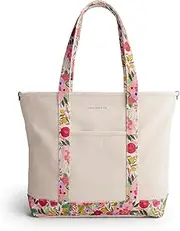 'RIFLE PAPER CO. Canvas Carry All for Beach, Gym, Travel and More, Shoulder Bag for Women, 10'' Handle Drop Length'