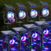 LOT Solar Christmas LED Moving Laser Projector Light Xmas Outdoor Landscape Lamp