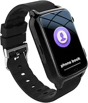 1.6'' Waterproof GPS Watch Fall Alert Devices for Elderly/Seniors Fall Detection Smart Watch with SOS, HD Video Call&Magnetic Charging (Color : Black)