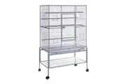 YES4PETS 137cm Bird Cage Parrot Aviary Pet Stand-alone Budgie Perch Castor Wheels