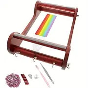 Wooden Bead Loom Kit 1082.7inch Jewelry Making Bead Tools includes Threads Tweezers Beads Jewelry Making Tool Use to Create Bracelets Necklaces Belts and More