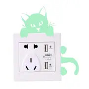 Glow in the dark Cat light switch sticker - AW0005