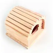 Small Cozy Non Pet Cave Hamster House Bed Wooden Bedding Hut Safe Hideout