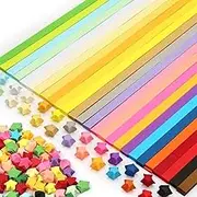 1350 Sheets Star Origami Paper 27 Assortment Color Star Paper Strip Solid Color Lucky Star Decoration Paper Strips Double Sided Origami Stars Paper DIY Art Crafts