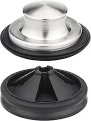 Garbage Disposal Stopper with Splash Guard, for Insinkerator Kitchen Sink Drain Plug Brushed Stainless Steel with 3 3/8" EPDM Splash Guard Set Ullnosoo